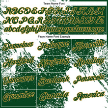 Charger l'image dans la galerie, Custom White Green-Old Gold 3D Pattern Design Abstract Brush Stroke Performance Polo Shirt