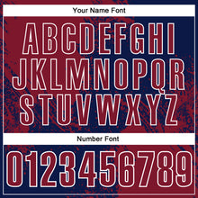 Load image into Gallery viewer, Custom Crimson Navy-White 3D Pattern Design Abstract Brush Stroke Performance Polo Shirt