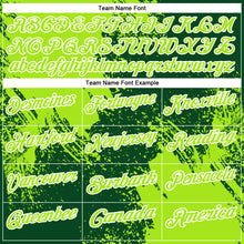 Загрузить изображение в средство просмотра галереи, Custom Neon Green Green-White 3D Pattern Design Abstract Brush Stroke Performance Polo Shirt