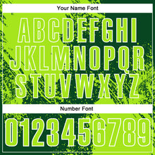 Загрузить изображение в средство просмотра галереи, Custom Neon Green Green-White 3D Pattern Design Abstract Brush Stroke Performance Polo Shirt