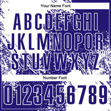 Laden Sie das Bild in den Galerie-Viewer, Custom White Dark Purple 3D Pattern Design Abstract Brush Stroke Performance Polo Shirt