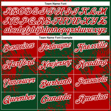 Laden Sie das Bild in den Galerie-Viewer, Custom Red Green-White 3D Pattern Design Abstract Brush Stroke Performance Polo Shirt