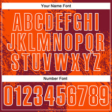 Загрузить изображение в средство просмотра галереи, Custom Orange Crimson-White 3D Pattern Design Abstract Brush Stroke Performance Polo Shirt