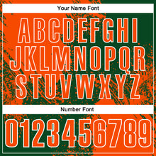 Charger l'image dans la galerie, Custom Orange Green-White 3D Pattern Design Abstract Brush Stroke Performance Polo Shirt