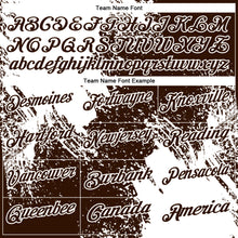 Laden Sie das Bild in den Galerie-Viewer, Custom White Brown 3D Pattern Design Abstract Brush Stroke Performance Polo Shirt