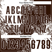 Laden Sie das Bild in den Galerie-Viewer, Custom White Brown 3D Pattern Design Abstract Brush Stroke Performance Polo Shirt