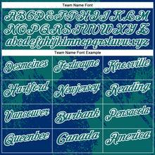 Load image into Gallery viewer, Custom Teal US Navy Blue-White 3D Pattern Design Abstract Brush Stroke Performance Polo Shirt