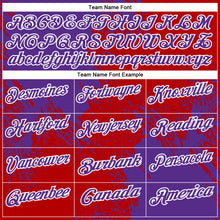 Laden Sie das Bild in den Galerie-Viewer, Custom Purple Red-White 3D Pattern Design Abstract Brush Stroke Performance Polo Shirt