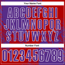 Laden Sie das Bild in den Galerie-Viewer, Custom Purple Red-White 3D Pattern Design Abstract Brush Stroke Performance Polo Shirt