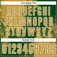 Charger l'image dans la galerie, Custom Old Gold Green-White 3D Pattern Design Abstract Brush Stroke Performance Polo Shirt