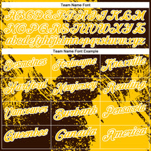 Load image into Gallery viewer, Custom Yellow Brown-White 3D Pattern Design Abstract Brush Stroke Performance Polo Shirt