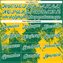 Load image into Gallery viewer, Custom Yellow Kelly Green-White 3D Pattern Design Abstract Brush Stroke Performance Polo Shirt