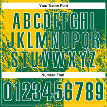 Load image into Gallery viewer, Custom Yellow Kelly Green-White 3D Pattern Design Abstract Brush Stroke Performance Polo Shirt