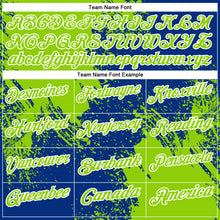 Загрузить изображение в средство просмотра галереи, Custom Neon Green Royal-White 3D Pattern Design Abstract Brush Stroke Performance Polo Shirt