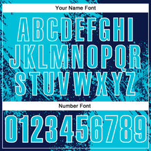 Load image into Gallery viewer, Custom Lakes Blue Navy-White 3D Pattern Design Abstract Brush Stroke Performance Polo Shirt