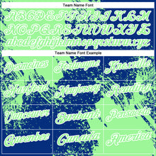 Load image into Gallery viewer, Custom Pea Green Royal-White 3D Pattern Design Abstract Brush Stroke Performance Polo Shirt