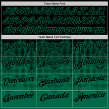 Load image into Gallery viewer, Custom Black Kelly Green 3D Gradient Square Shape Performance Polo Shirt
