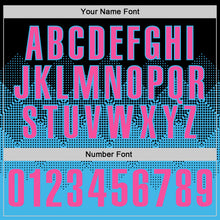 Load image into Gallery viewer, Custom Black Pink-Sky Blue 3D Gradient Square Shape Performance Polo Shirt