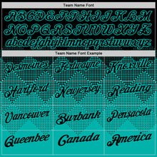 Load image into Gallery viewer, Custom Black Aqua 3D Gradient Square Shape Performance Polo Shirt