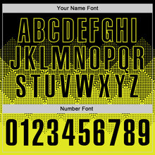 Load image into Gallery viewer, Custom Black Neon Yellow 3D Gradient Square Shape Performance Polo Shirt