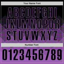 Load image into Gallery viewer, Custom Black Medium Purple 3D Gradient Square Shape Performance Polo Shirt