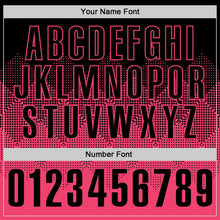 Load image into Gallery viewer, Custom Black Neon Pink 3D Gradient Square Shape Performance Polo Shirt