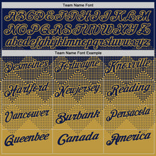 Загрузить изображение в средство просмотра галереи, Custom Navy Old Gold 3D Gradient Square Shape Performance Polo Shirt
