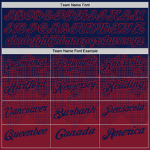 Загрузить изображение в средство просмотра галереи, Custom Navy Crimson 3D Gradient Square Shape Performance Polo Shirt