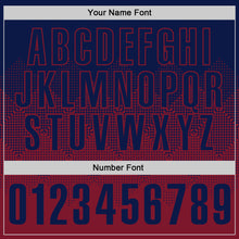 Загрузить изображение в средство просмотра галереи, Custom Navy Crimson 3D Gradient Square Shape Performance Polo Shirt