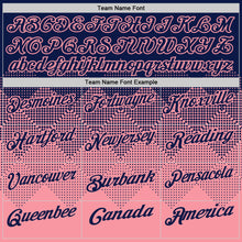 Загрузить изображение в средство просмотра галереи, Custom Navy Medium Pink 3D Gradient Square Shape Performance Polo Shirt