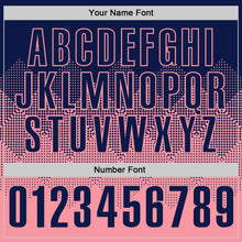 Загрузить изображение в средство просмотра галереи, Custom Navy Medium Pink 3D Gradient Square Shape Performance Polo Shirt