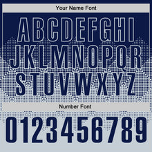 Загрузить изображение в средство просмотра галереи, Custom Navy Silver 3D Gradient Square Shape Performance Polo Shirt