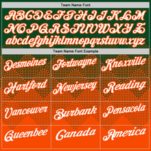 Laden Sie das Bild in den Galerie-Viewer, Custom Green White-Orange 3D Gradient Square Shape Performance Polo Shirt