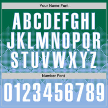 Load image into Gallery viewer, Custom Kelly Green White-Light Blue 3D Gradient Square Shape Performance Polo Shirt