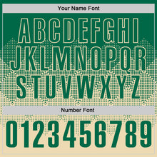 Load image into Gallery viewer, Custom Kelly Green Cream 3D Gradient Square Shape Performance Polo Shirt