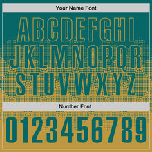 Charger l'image dans la galerie, Custom Teal Old Gold 3D Gradient Square Shape Performance Polo Shirt