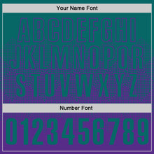 Charger l'image dans la galerie, Custom Teal Purple 3D Gradient Square Shape Performance Polo Shirt