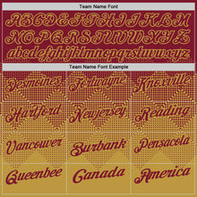 Load image into Gallery viewer, Custom Crimson Old Gold 3D Gradient Square Shape Performance Polo Shirt