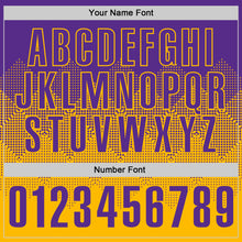 Laden Sie das Bild in den Galerie-Viewer, Custom Purple Gold 3D Gradient Square Shape Performance Polo Shirt