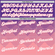 Загрузить изображение в средство просмотра галереи, Custom Purple White-Medium Pink 3D Gradient Square Shape Performance Polo Shirt