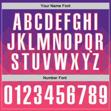 Charger l'image dans la galerie, Custom Purple White-Neon Pink 3D Gradient Square Shape Performance Polo Shirt