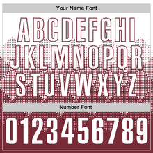 Загрузить изображение в средство просмотра галереи, Custom White Burgundy 3D Gradient Square Shape Performance Polo Shirt