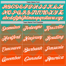 Load image into Gallery viewer, Custom Aqua White-Orange 3D Gradient Square Shape Performance Polo Shirt