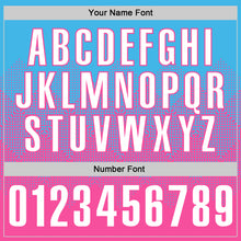 Load image into Gallery viewer, Custom Sky Blue White-Pink 3D Gradient Square Shape Performance Polo Shirt