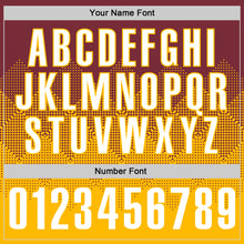 Загрузить изображение в средство просмотра галереи, Custom Burgundy White-Gold 3D Gradient Square Shape Performance Polo Shirt