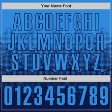 Load image into Gallery viewer, Custom Powder Blue Navy 3D Gradient Square Shape Performance Polo Shirt