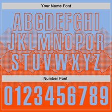 Load image into Gallery viewer, Custom Light Blue Orange 3D Gradient Square Shape Performance Polo Shirt