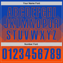 Charger l'image dans la galerie, Custom Thunder Blue Orange 3D Gradient Square Shape Performance Polo Shirt