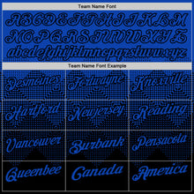 Загрузить изображение в средство просмотра галереи, Custom Thunder Blue Black 3D Gradient Square Shape Performance Polo Shirt