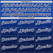 Загрузить изображение в средство просмотра галереи, Custom Thunder Blue Navy-White 3D Gradient Square Shape Performance Polo Shirt